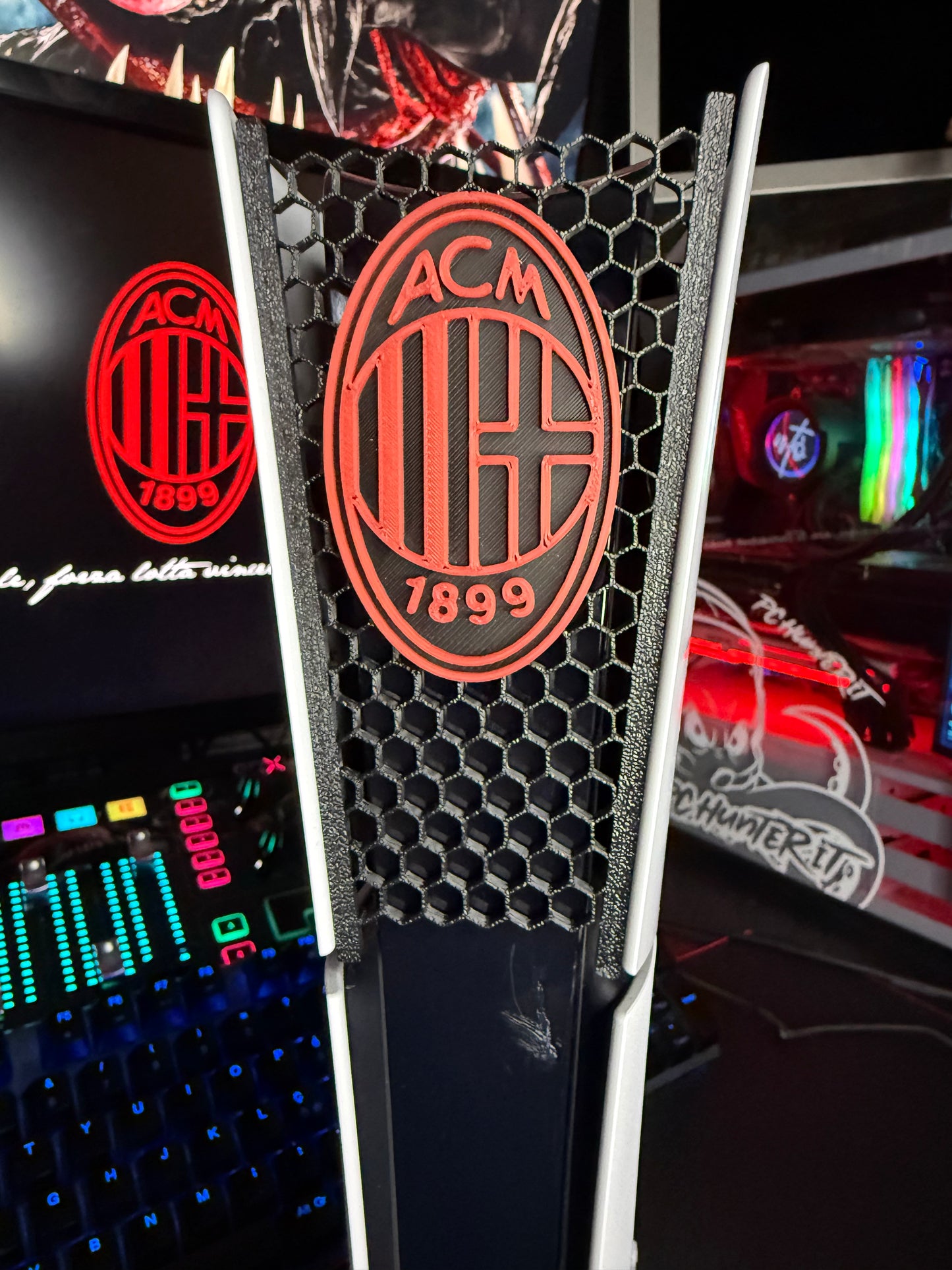 Skin Ps5 AC Milan Red
