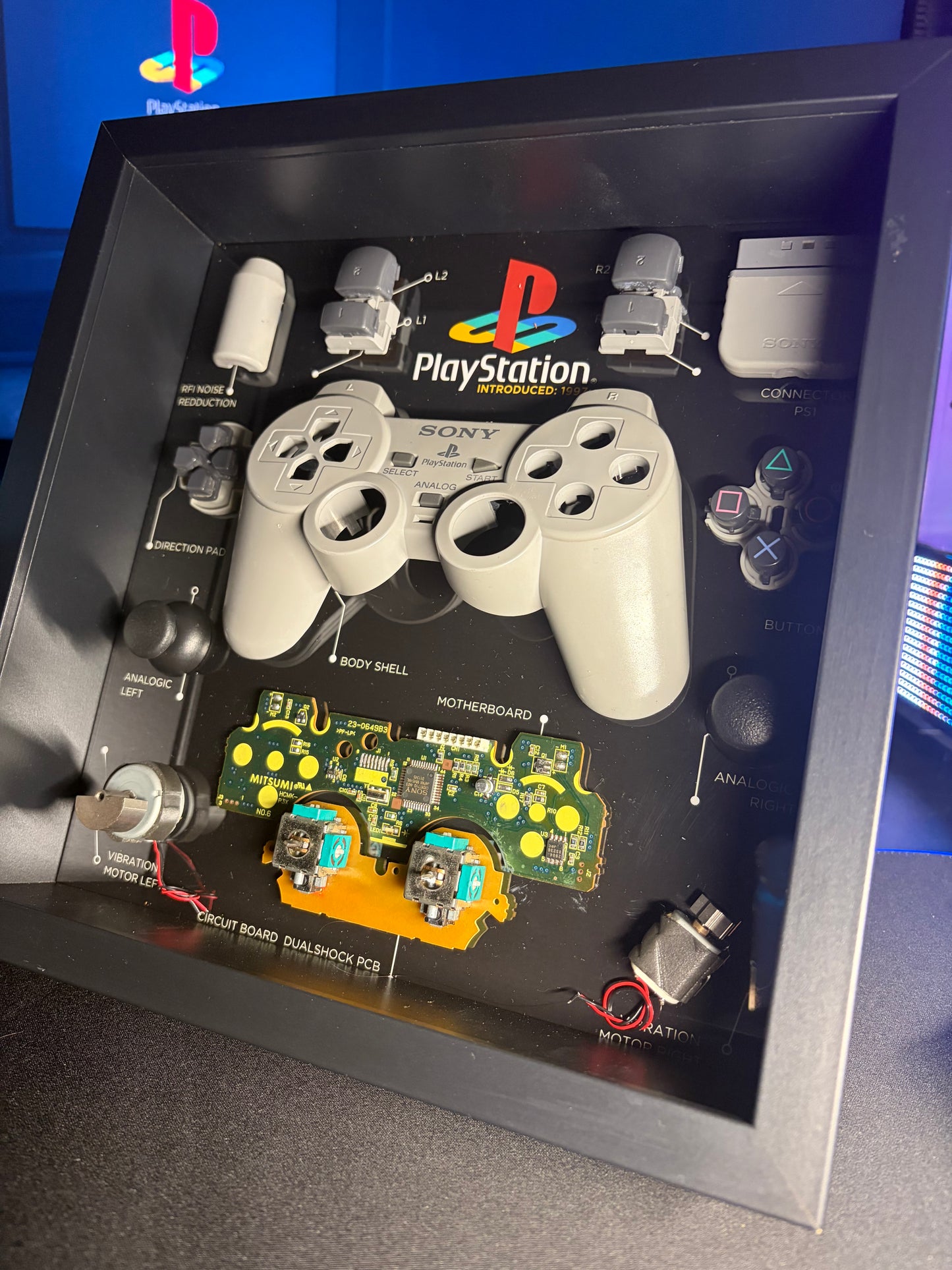 Controller Ps1 Sony 1997 - Shadow Box