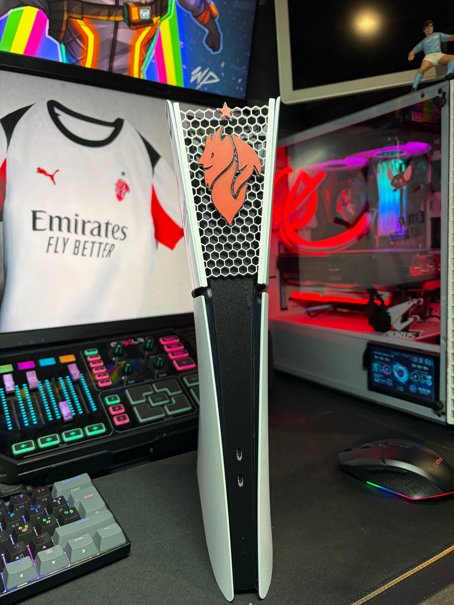 Skin Ps5 AC Milan White